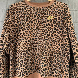Nike cheetah print sweatshirt
